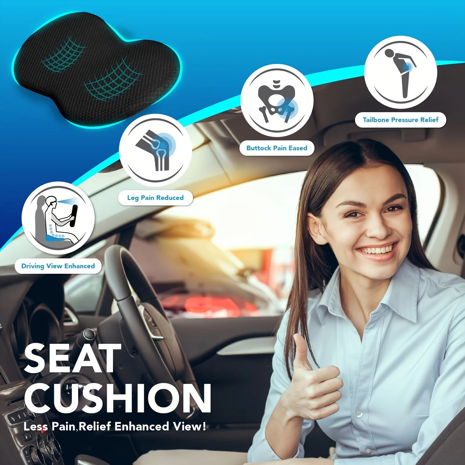 Memory Foam Selkätuki Autonistuimeen